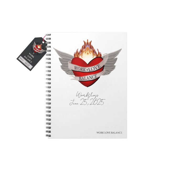 Cuaderno The WORK LOVE BALANCE white script lettering pad (Subido por el creador)
