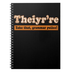Cuaderno Theiyr es profesor de inglés Grammar Police