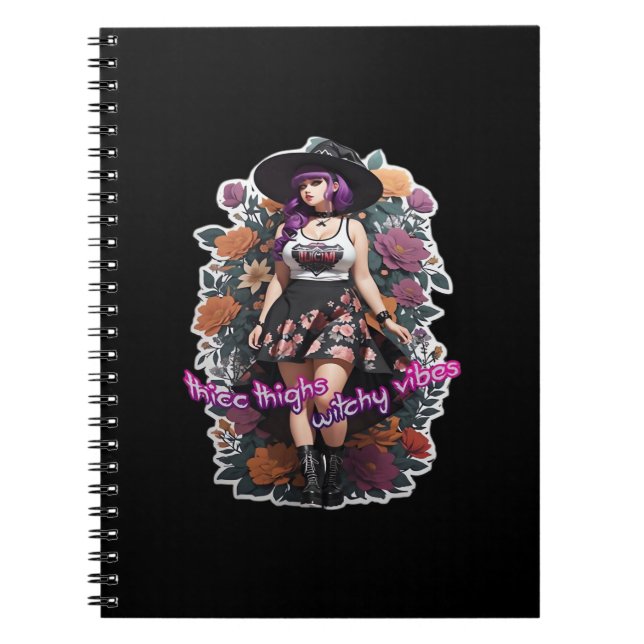 Cuaderno Thicc Thighs Witchy Vibes - Whimsigoth Witch-Core (Frente)