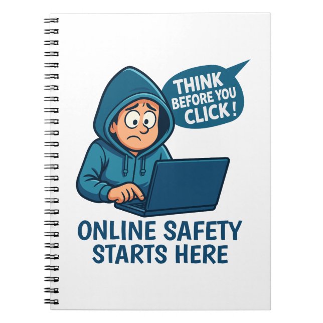 Cuaderno Think Before You Click - Online Safety Awareness (Frente)
