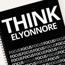 Cuaderno Think Focus - Modern Black And White Typography
