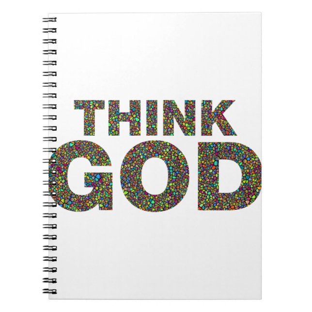 Cuaderno Think God Dieu Cadeau idée de cadeau (Frente)