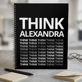 Cuaderno Think Typography Mindset Journal Black White
