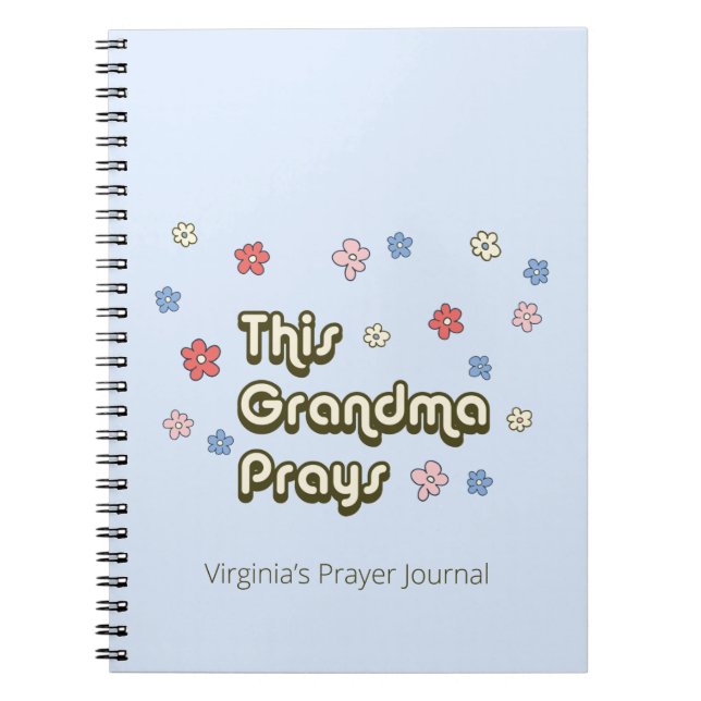 Cuaderno This Grandma Prays Retro Light Blue Prayer Journal (Frente)
