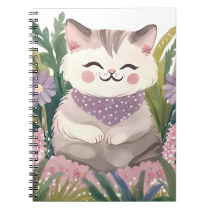 Cuaderno This is an adorable kitten resting on the plants