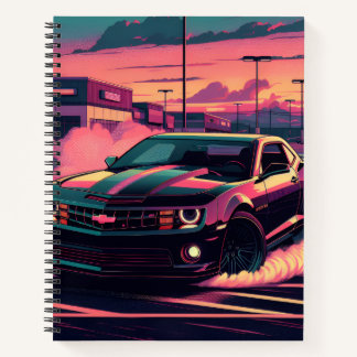 Cuaderno This notebook features a muscle car