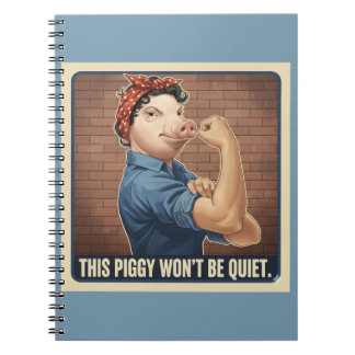 Cuaderno This Piggy Won't Be Quiet Spiral Notebook