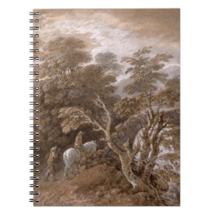 Cuaderno Thomas Gainsborough el una piscina del arbolado