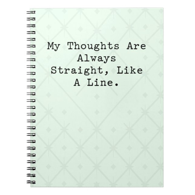 Cuaderno Thoughts Always Straight Like A Line Math Logic (Frente)