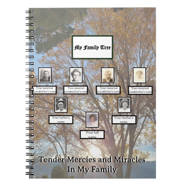 Cuaderno Three Generation Autumn Sunset Mercies Miracles (Frente)