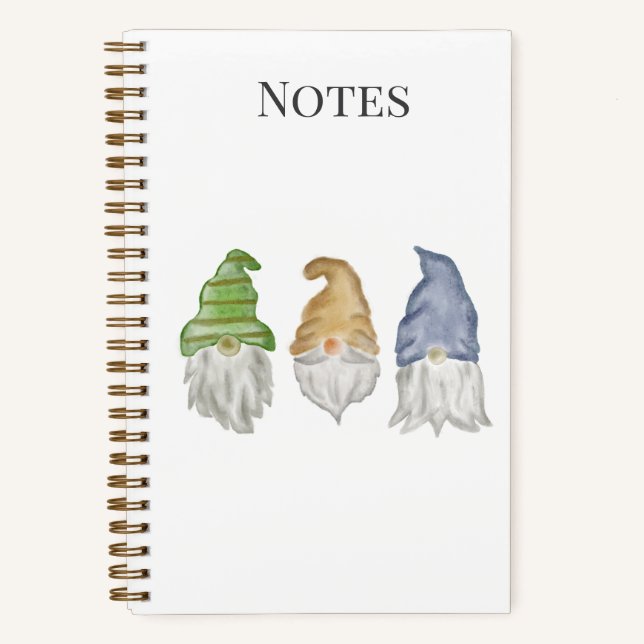 Cuaderno Three Gnomes Watercolor Spiral Notebook  (Anverso)