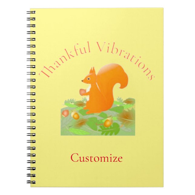 Cuaderno Thunder_Cove, ardilla de vibraciones agradecidas (Frente)