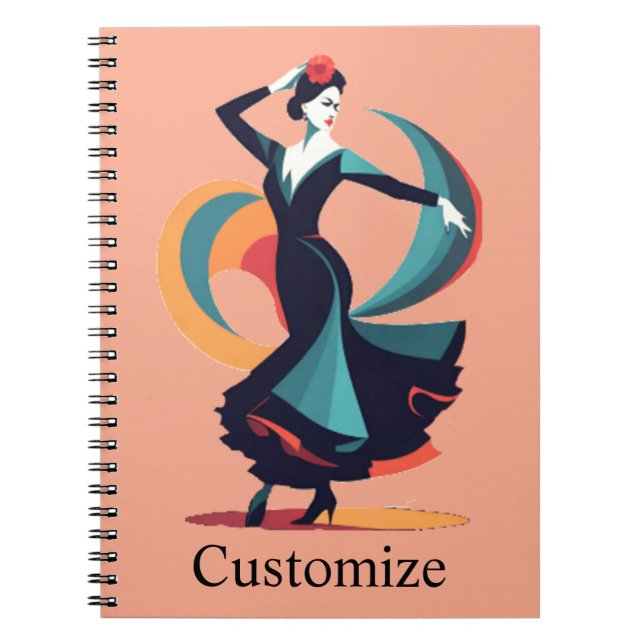 Cuaderno Thunder_Cove, bailarina de flamenco (Frente)