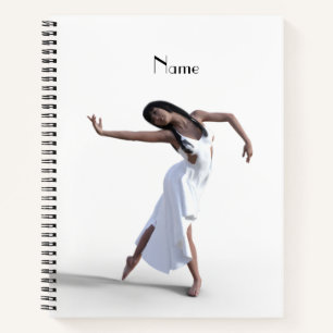 Cuaderno Thunder_Cove de bailarina de vestir blanco