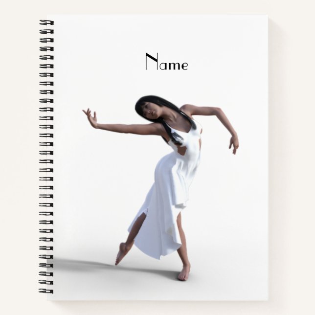 Cuaderno Thunder_Cove de bailarina de vestir blanco (Anverso)