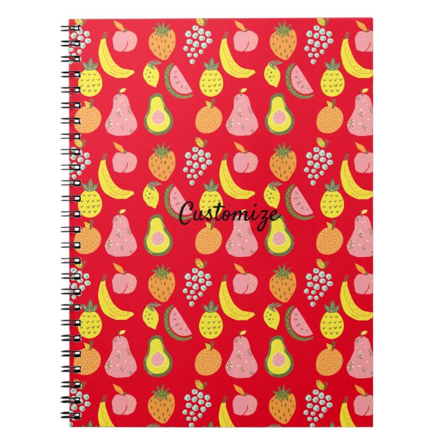 Cuaderno Thunder_Cove de la colección de frutas variadas (Frente)
