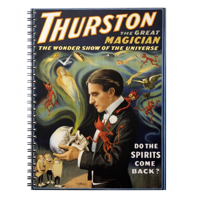 Cuaderno Thurston el gran mago póster de la época 1915 (Frente)