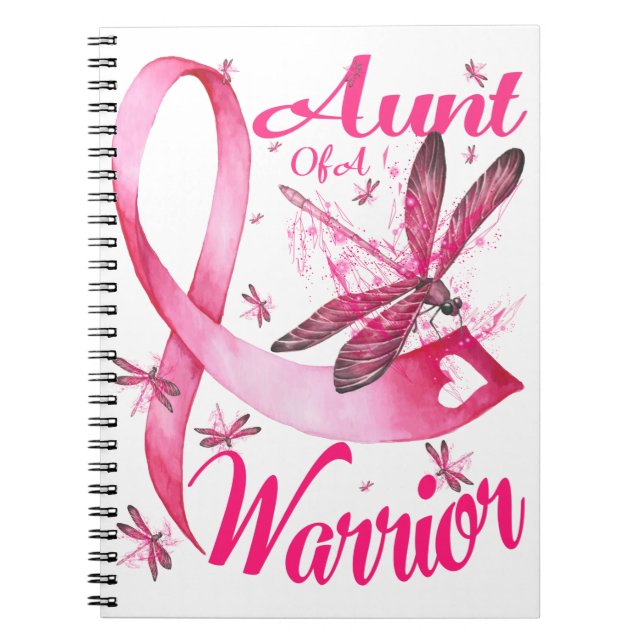 Cuaderno Tía De Un Cáncer De Mama De Dragonfly Guerrero (Frente)