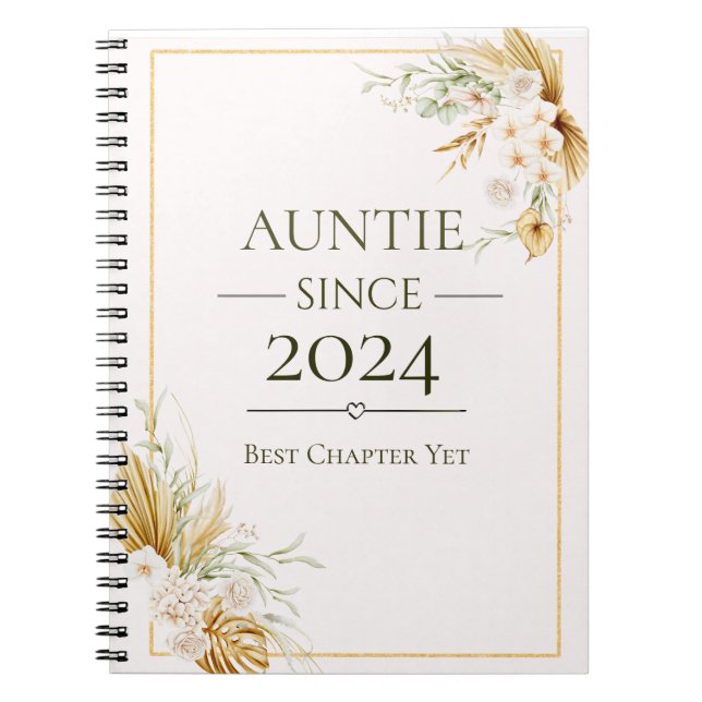 Cuaderno Tía Desde Personalizado Año Mejor Capítulo Hasta A (Frente)