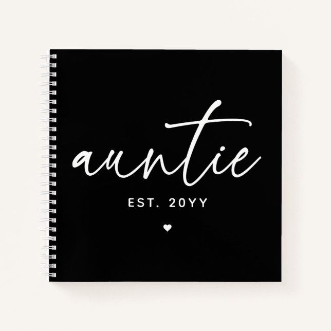Cuaderno Tía Nueva Tía Establecida Elegante (Anverso)