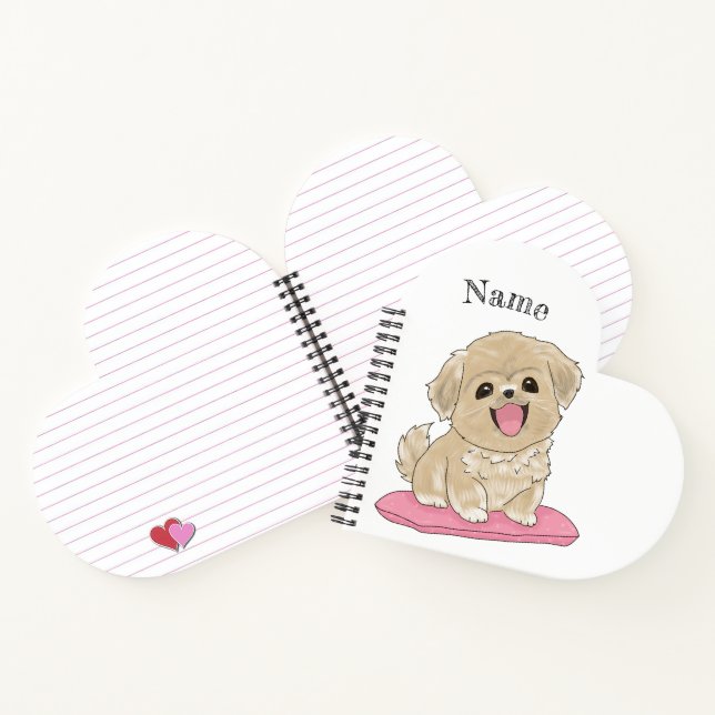 Cuaderno Tibetan Spaniel Hund mit Name  (Interior)