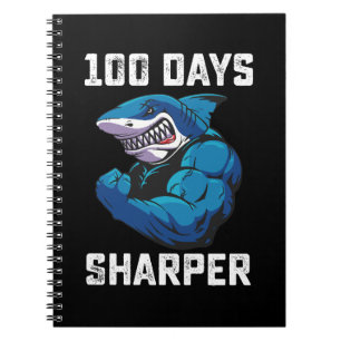 Cuaderno Tiburón 100 días más agudo Gimnasio del 100º día d