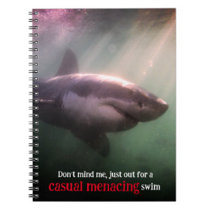 Cuaderno Tiburón blanco submarino