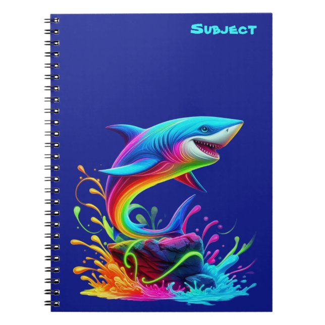 Cuaderno Tiburón Colorido Salpicadura (Frente)