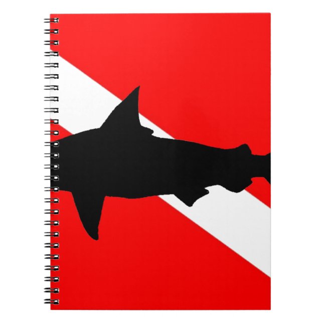 Cuaderno Tiburón de Hammerhead de la bandera de la (Frente)