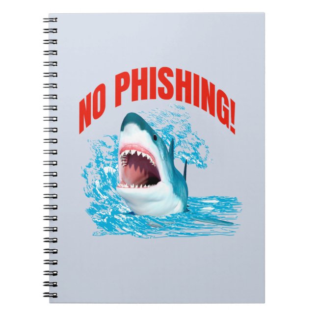 Cuaderno Tiburón divertido sin phishing (Frente)