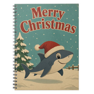 Cuaderno Tiburón Invierno Patio Animal Navidad