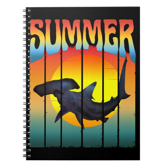 CUADERNO TIBURÓN MARTILLO DE VERANO ATARDECER (Frente)