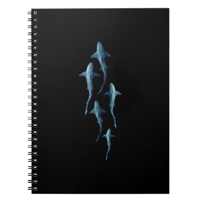 Cuaderno Tiburón - Nadando Tiburones Cute regalo gracioso (Frente)
