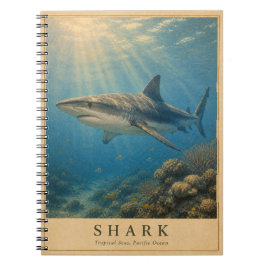 Cuaderno Tiburón Pacífico Tropical VINTAGE