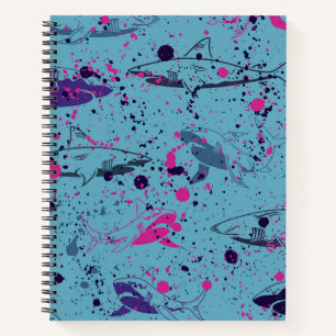 Cuaderno Tiburones abstractos