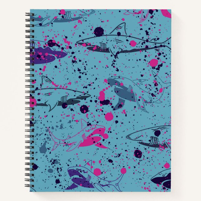 Cuaderno Tiburones abstractos (Anverso)