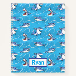 Cuaderno Tiburones Blancos de Dibujos Animados