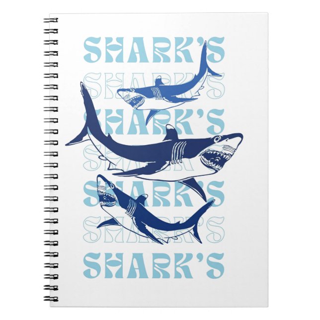 CUADERNO TIBURONES, TIBURONES, ESTILO (Frente)