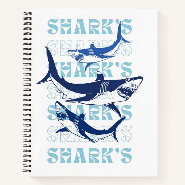 CUADERNO TIBURONES, TIBURONES, ESTILO (Anverso)
