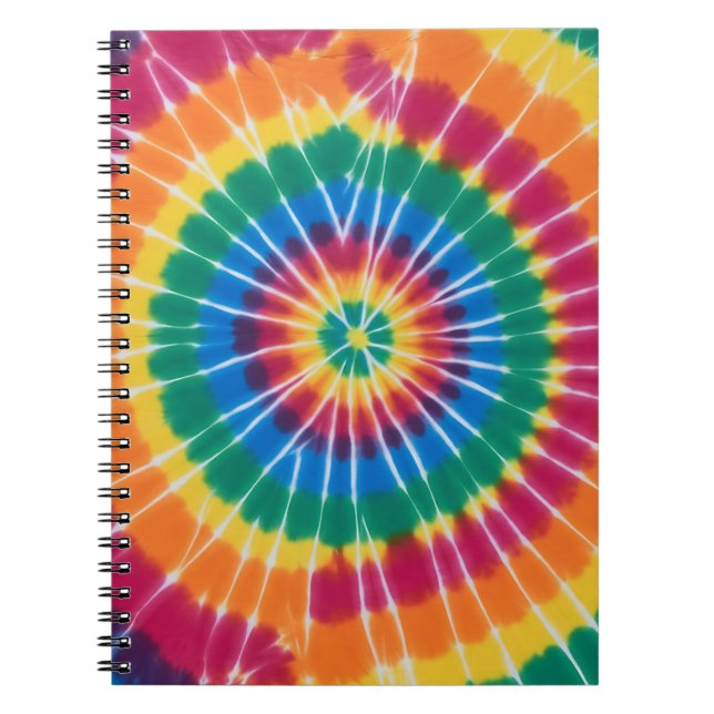 Cuaderno Tie-dyed, vibrant colored, notebook (Frente)