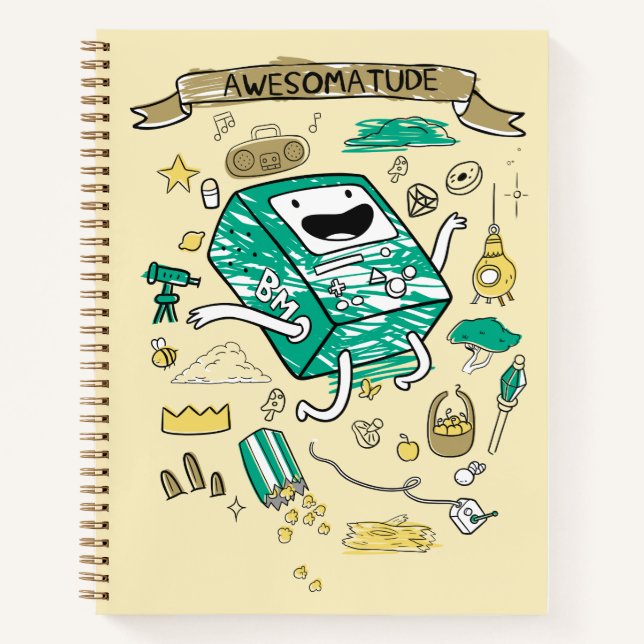 Cuaderno Tiempo de aventura | "Awesomatude" BMO Sketch (Anverso)