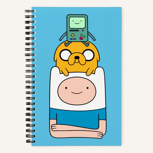 Cuaderno Tiempo de aventura | BMO, Jake y Finn (Anverso)