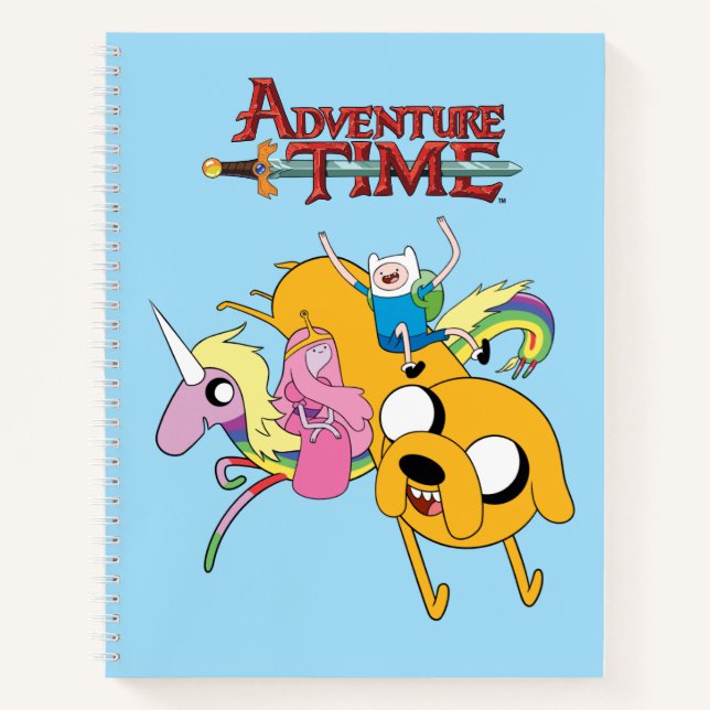 Cuaderno Tiempo de aventura | Dama, Bubblegum, Finn y Jake (Anverso)