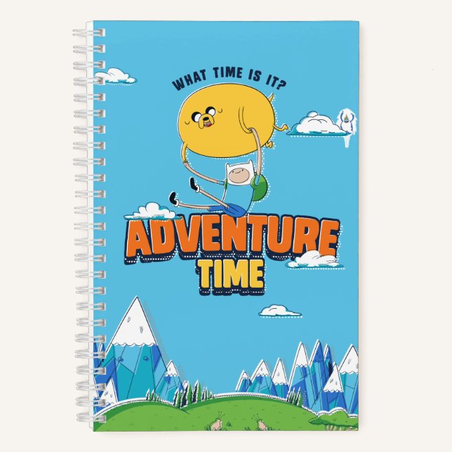 Cuaderno Tiempo de aventura | Jake Flotando Con Finn (Anverso)