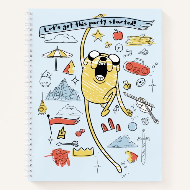 Cuaderno Tiempo de aventura | Jake Sketch, "Fiesta" (Anverso)