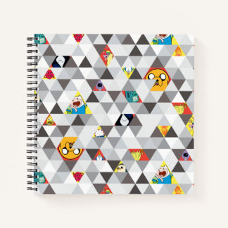 Cuaderno Tiempo de aventura | Patrón de caracteres triangul