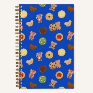 Cuaderno Tiempo de Galletas de Osito de Peluche Azul