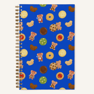 Cuaderno Tiempo de Galletas de Osito de Peluche Azul