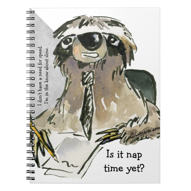 Cuaderno Tiempo de Nap de Sloth personalizado (Frente)