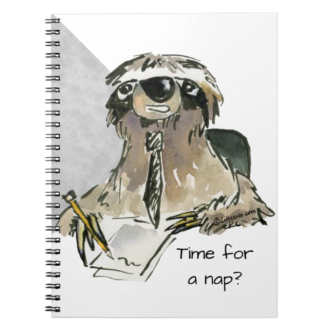 Cuaderno Tiempo de Nap de Sloth personalizado (Frente)